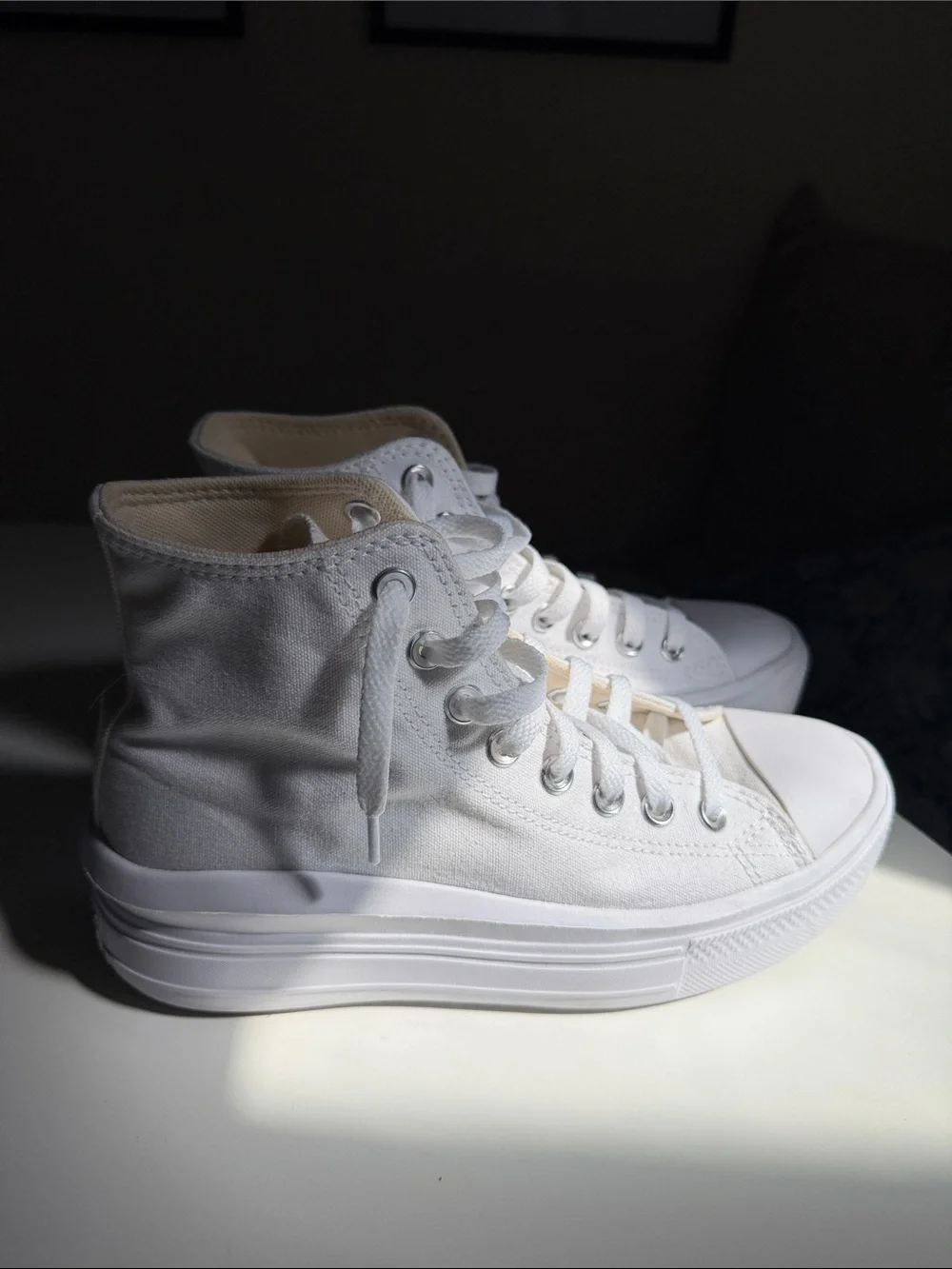 Converse White High-Top Canvas Sneakers - Picture 4 of 5